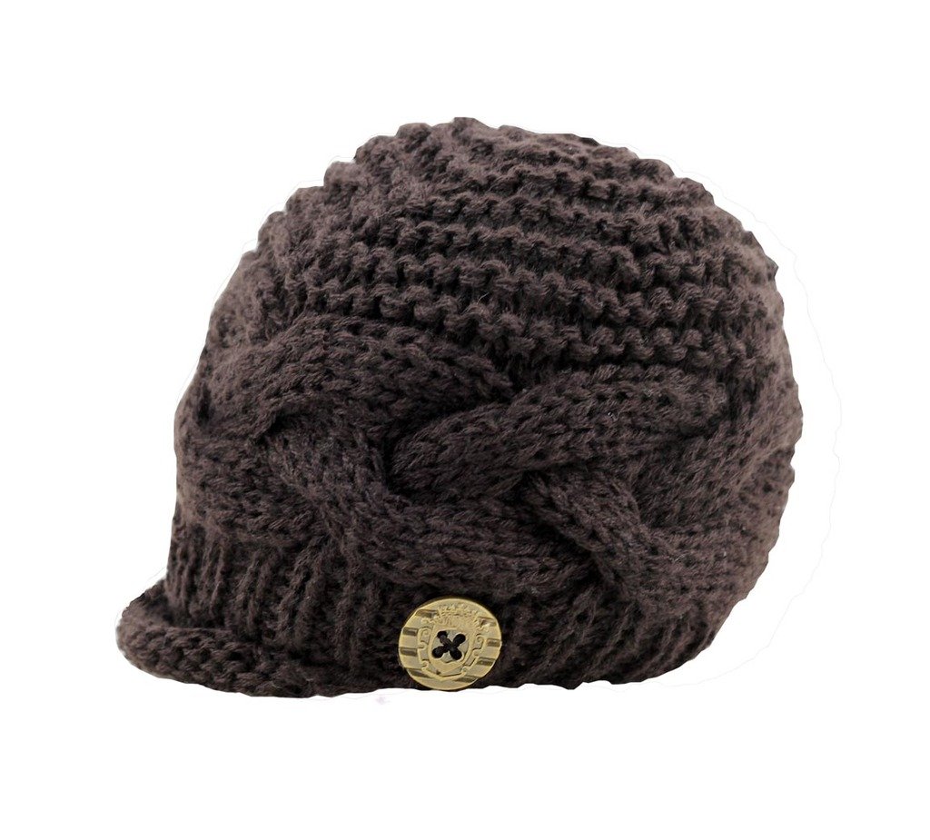 zefen Handknit Baby Boy knit Brimmed Newborn Photography Hat Cap Small Ivory