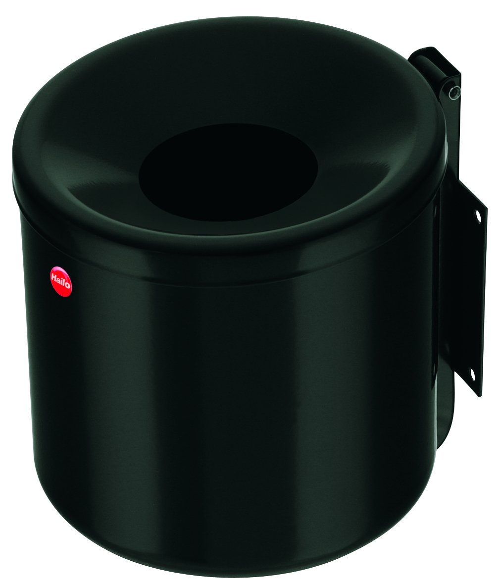 Posacenere Da Parete Hailo ProfiLine Easy – 1.2 Litri, Meccanismo Basculante, Colore Nero