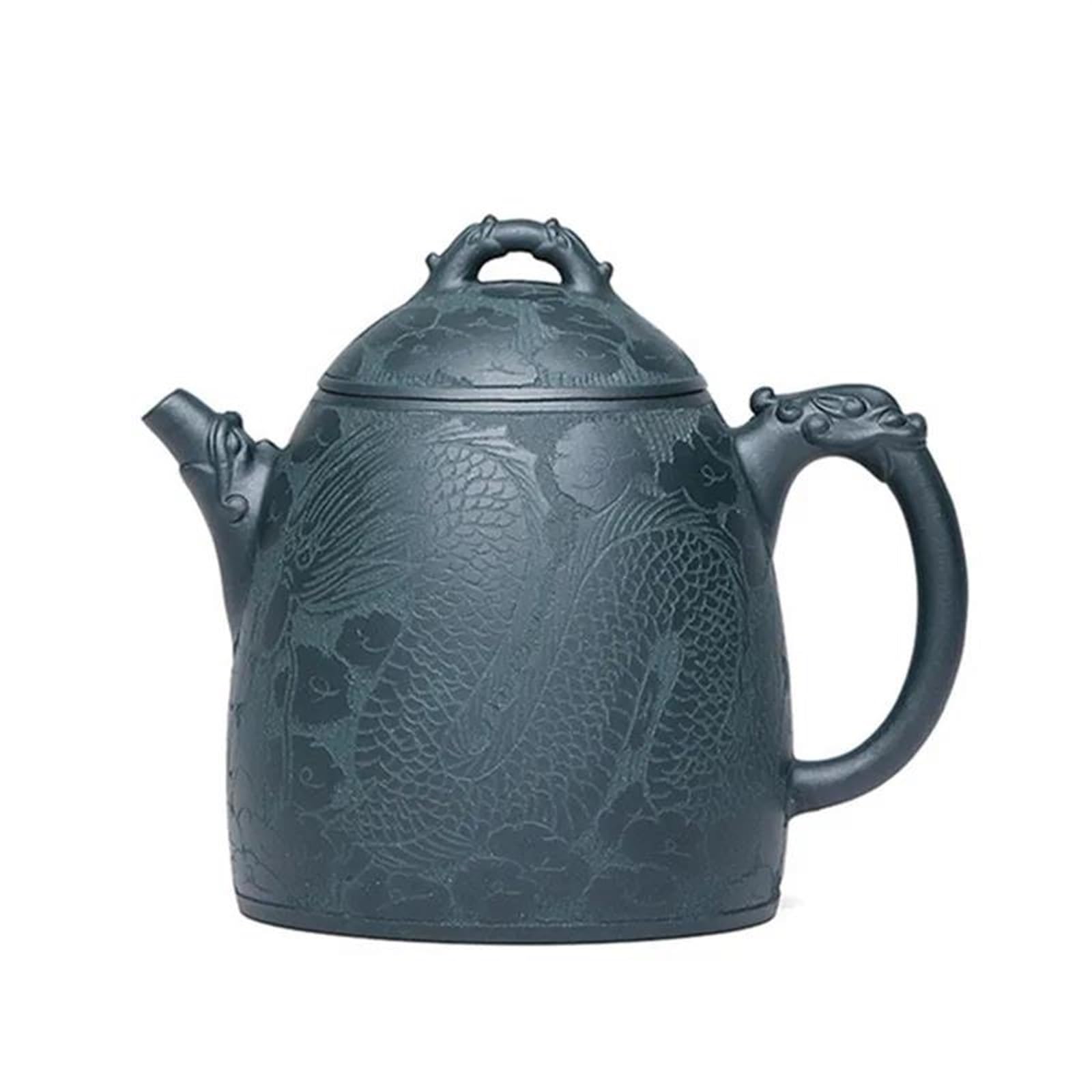 Zestaw do herbaty popołudniowej, ręcznie robiony dzbanek do herbaty z motywem smoka, chiński zestaw Zisha, kolekcja fioletowej gliny Yixing, 300 ml, zestawy do herbaty