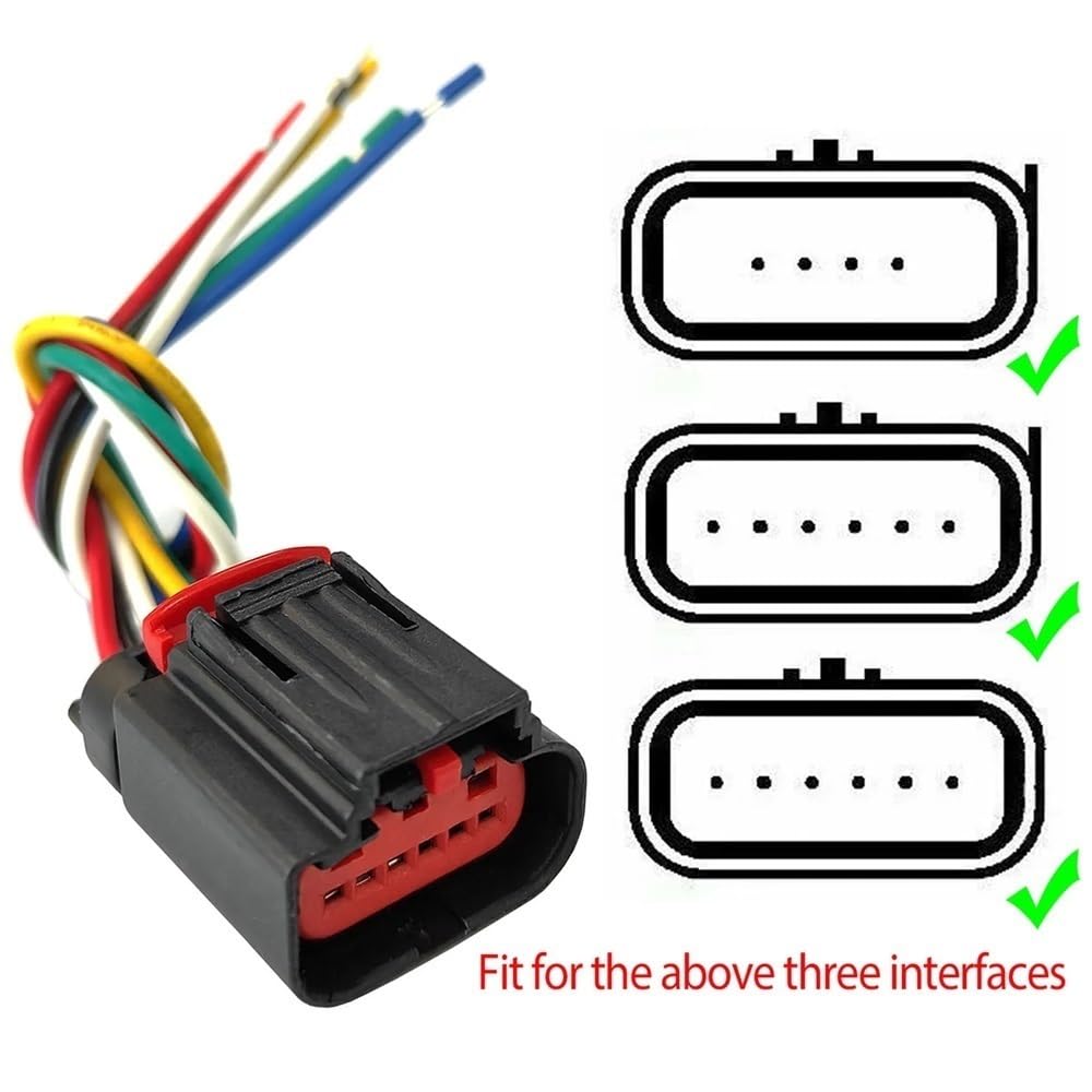 connecteur capteur Capteur de débitmètre d'air massique MAF compatible avec FIAT pour Ducato 2.2 D 2006-2025 connecteur 6 broches