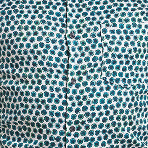 Image of Park Avenue Men's Pure Cotton Print Pattern Slim Fit Cut Away Collar Full Sleeve Casual Shirt
