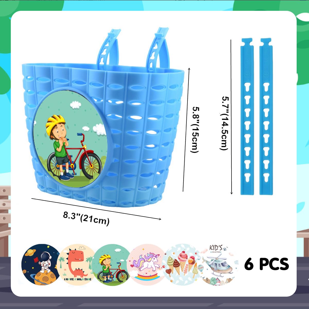 Cesta de Bicicleta para Niños,Cesta para Bicicleta Infantil,Cesta Delantera Bicicleta Niños,Cesta Delantera de Bici para Niños,Cesta Lantera Bicicleta Niñopara la Escuela,al Aire Libre