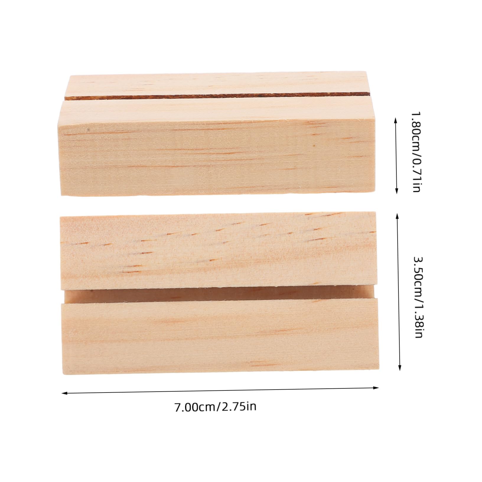 KICHOUSE 30pcs Wooden Table Number Holders Card Display Stand for Weddings Office Table Sign Holders Wedding Sign Stand