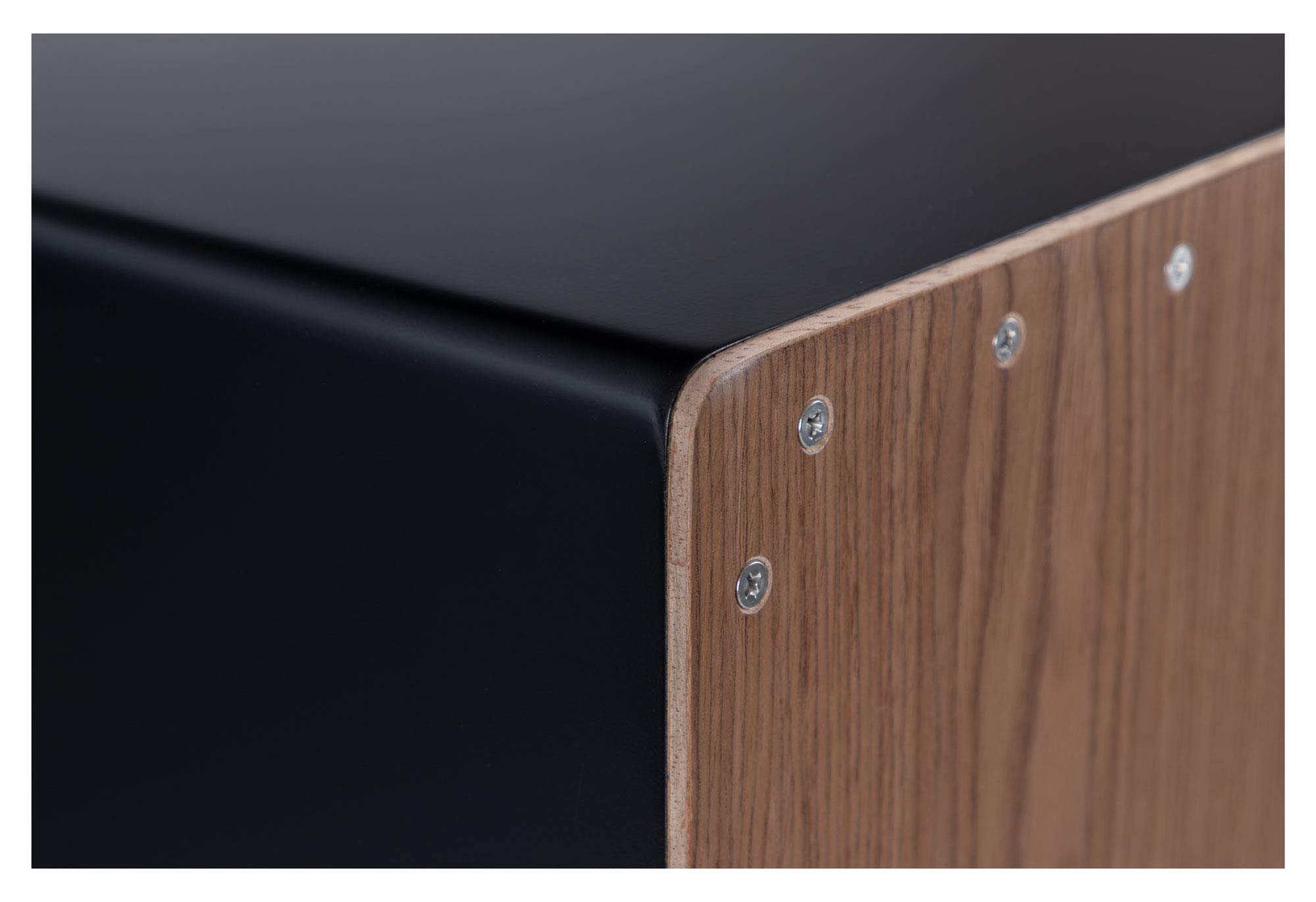 XDrum Cajon El Bajo Bass Port Black/Walnut - Porta bassi integrato per un suono potente - Cassa per percussioni - Cassa in legno - Incl. borsa