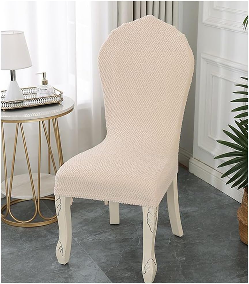 Round Back Dining Chairs Covers Set of 2/4 Upholstered Kitchen Chairs Slipcovers Modern Retro Wood Side Chairs for Dining Room/Living Room/Bedroom, Color 7, 2PCS