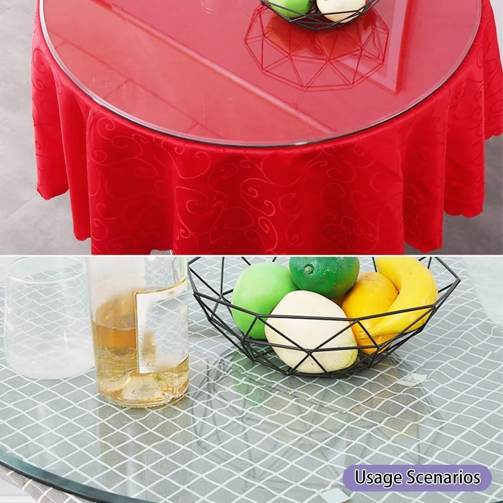 11" 15" 28" 39" Tempered Glass Replacement Top For Patio, Round Table Top Tempered Clear Glass Tabletop, Beveled Polished Edge(40CM(16IN))