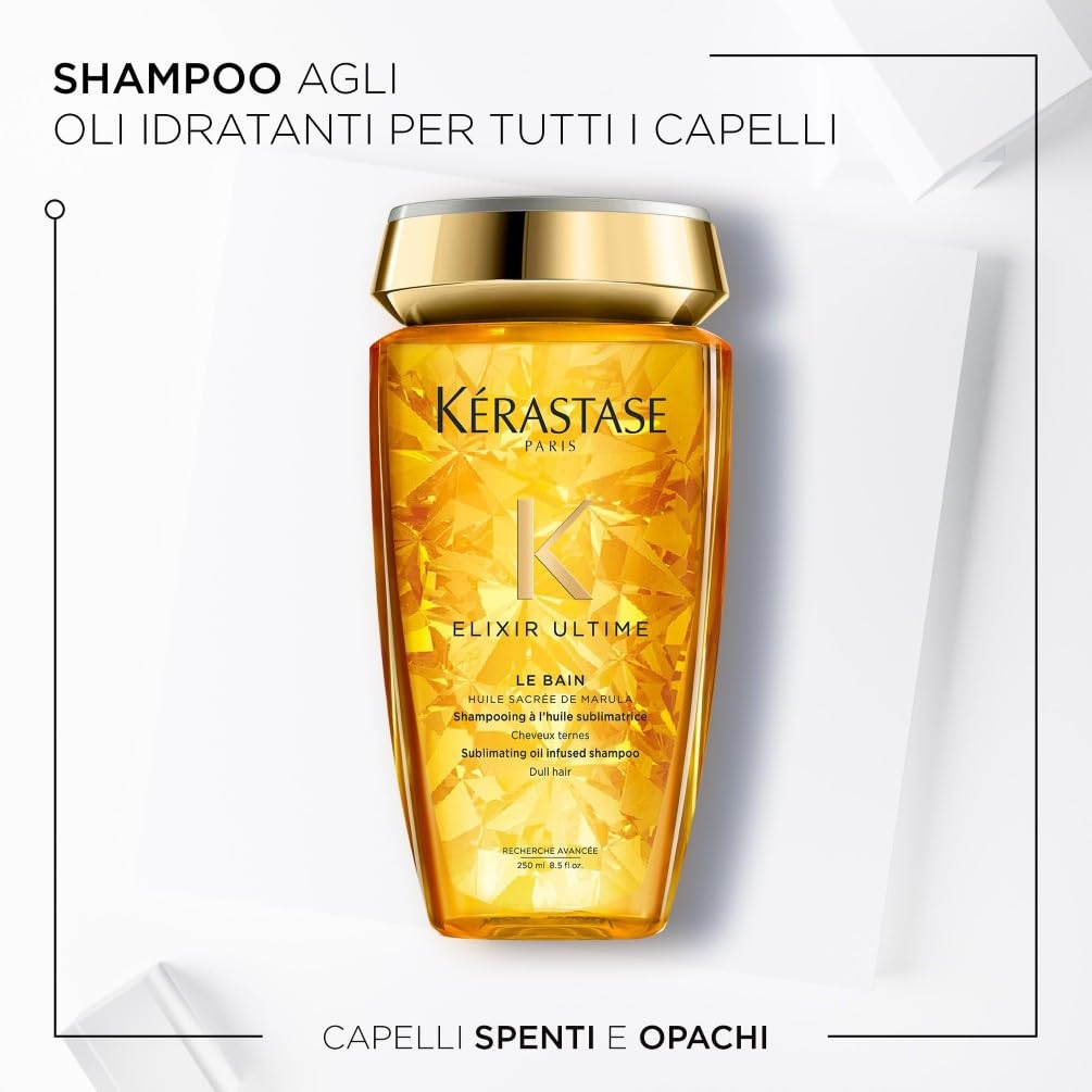 Kérastase, Elixir Ultime, Shampoo Nutriente & Idratante, Per Capelli Secchi & Spenti, 250 ml