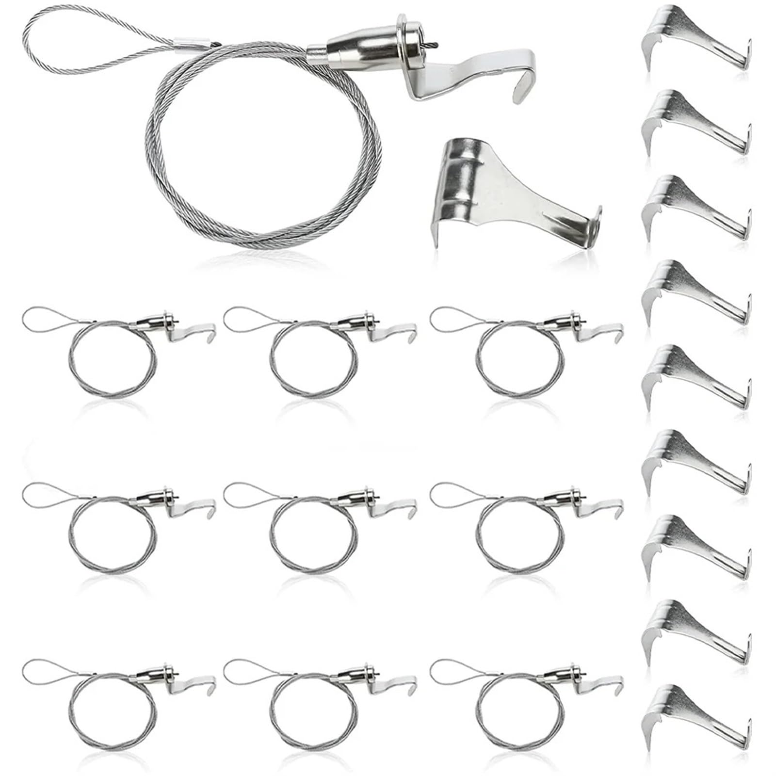 Wire Rope Kit Adjustable Heavy Duty Frames Display Kit Picture Hanger Frame Wire Rail Hooks