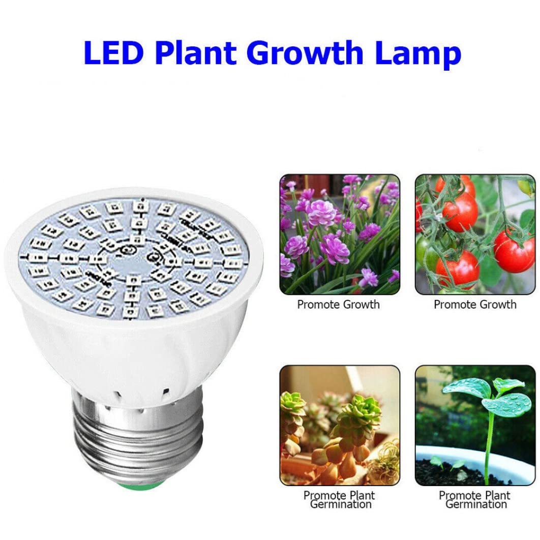 SHITOOMFE Spectrum Plant Light Cultive Bulb Bulb LED 48 LET Plastic