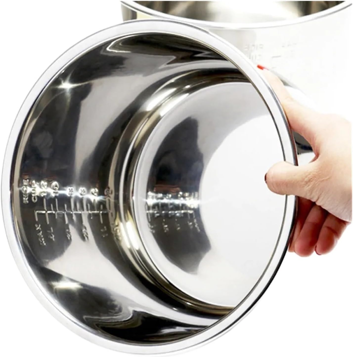 8L Liner Rice Cooker Liner 304 Stainless Steel Liner Rice Cooker Liner Pressure Cooker Double Bottom Liner Thicken Inner Pot