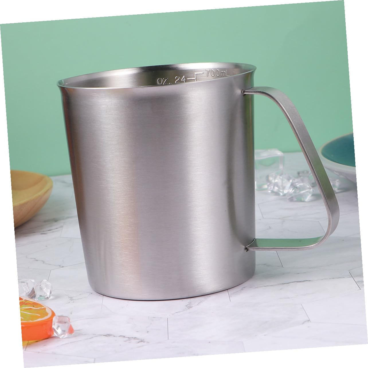 BESTYASH Misurino in Acciaio Inossidabile da 700ml Manico e Beccuccio, Facile da Pulire e Trasportare, Utensile da Cucina per Pasticceria e Uso Quotidiano