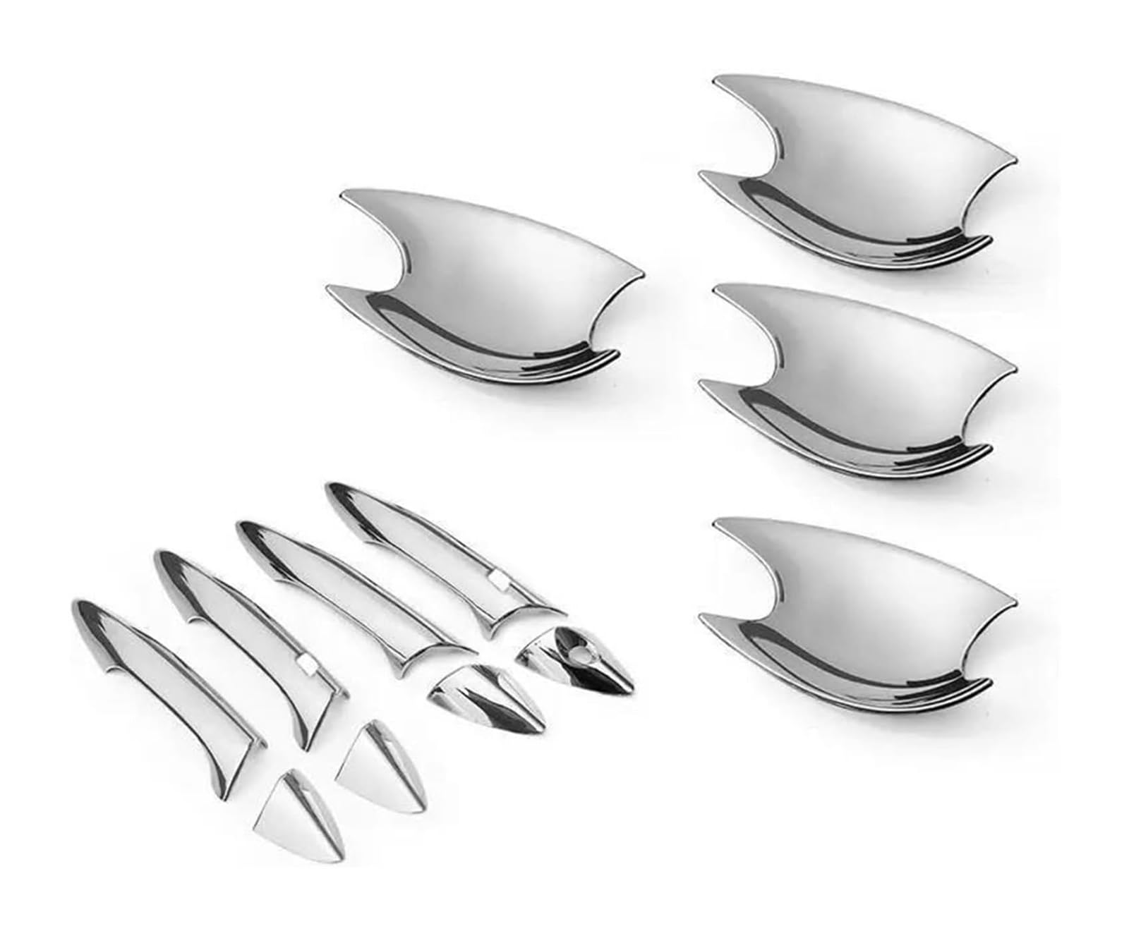 Hckclmbmzw I For Hyunda For Elantra 2011-2016 Chrome Door Handle Cover Trim Molding Catch Overlay Garnish Cap Cup Protector Door Handle Cover(I)