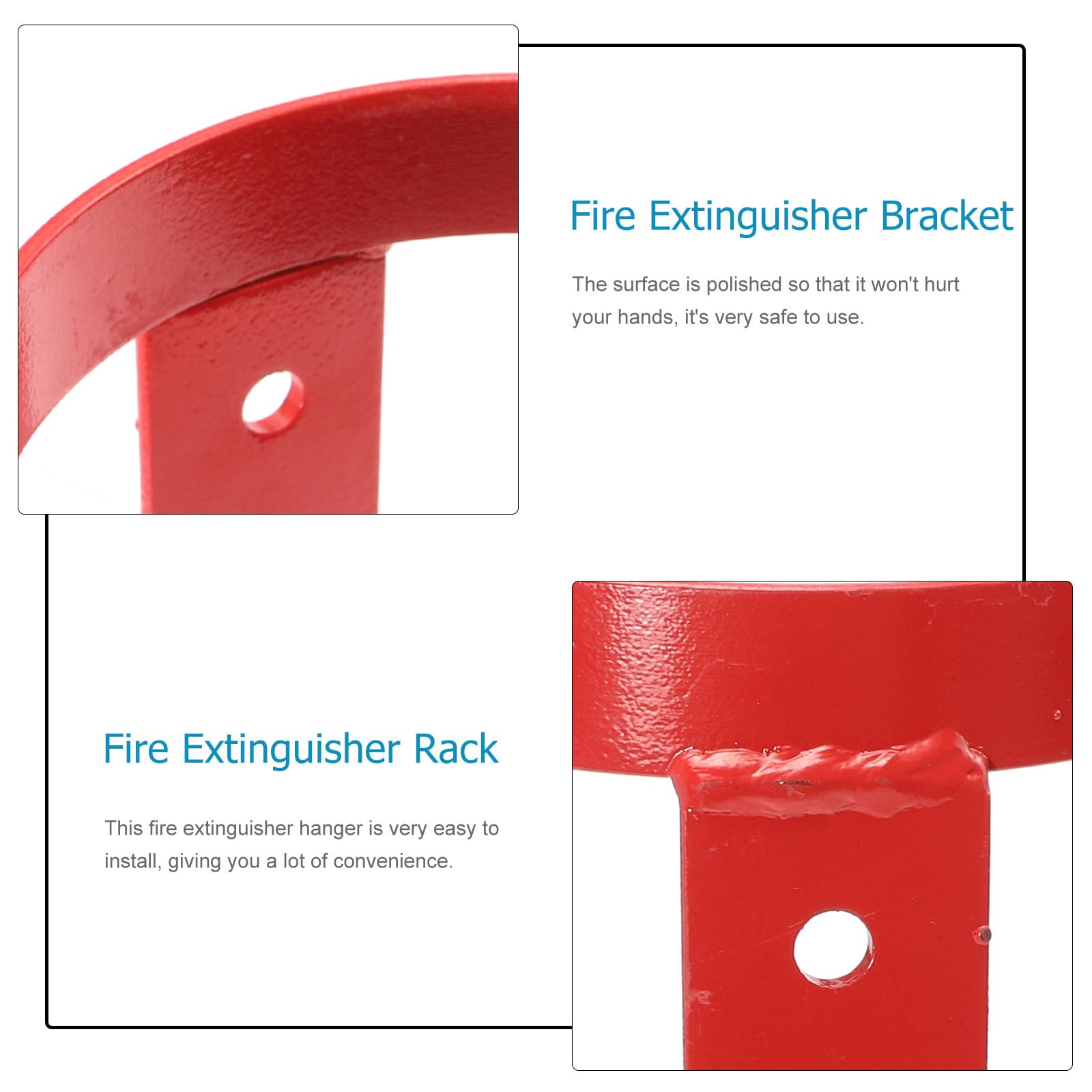 Toddmomy Soporte de Pared para Extintor de Incendios de Hierro 4kg Doble Aro Abierto, Estante Resistente para Extintores, Accesorio Seguro para Protección contra Incendios en Hogar