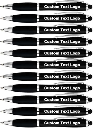 Miniatura 1 de HEYZARDA Bolígrafos personalizados con nombre, texto, icono, logotipo, grabado para la escuela de negocios, oficina, bolígrafo personalizado, 50 100