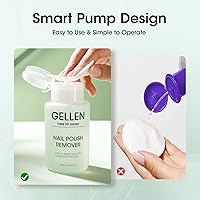 Vista 3 de Gellen Removedor de esmalte de uñas, eliminación de esmalte de uñas sin acetona para esmaltes de uñas regulares, removedor de esmalte de uñas