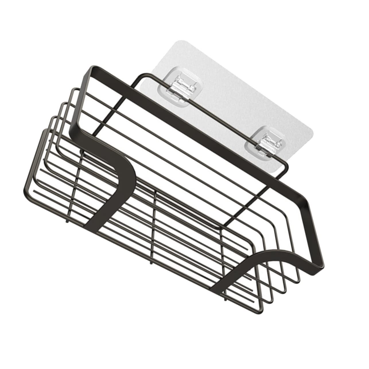 Organizador de Baño Adhesivo, Estantería Baño Esquina de Acero Inoxidable, Instalación sin Taladro, Bordes Redondeados, Adecuado para Ducha