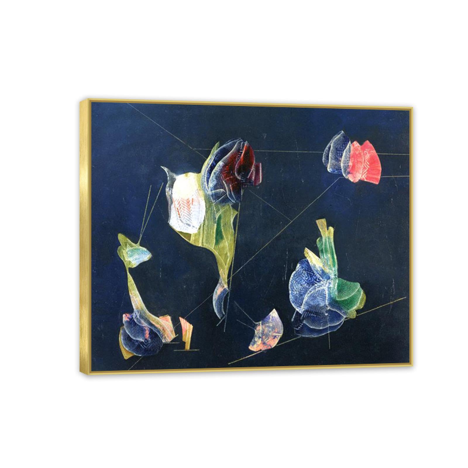 MYCGGDGH Max Ernst Canvas Wall Art Reproductions of Famous Paintings Exotic Flowers Retro Surrealist Canvas Wall Decor for Living room bathroom 50x40cm(20x16in) Framed