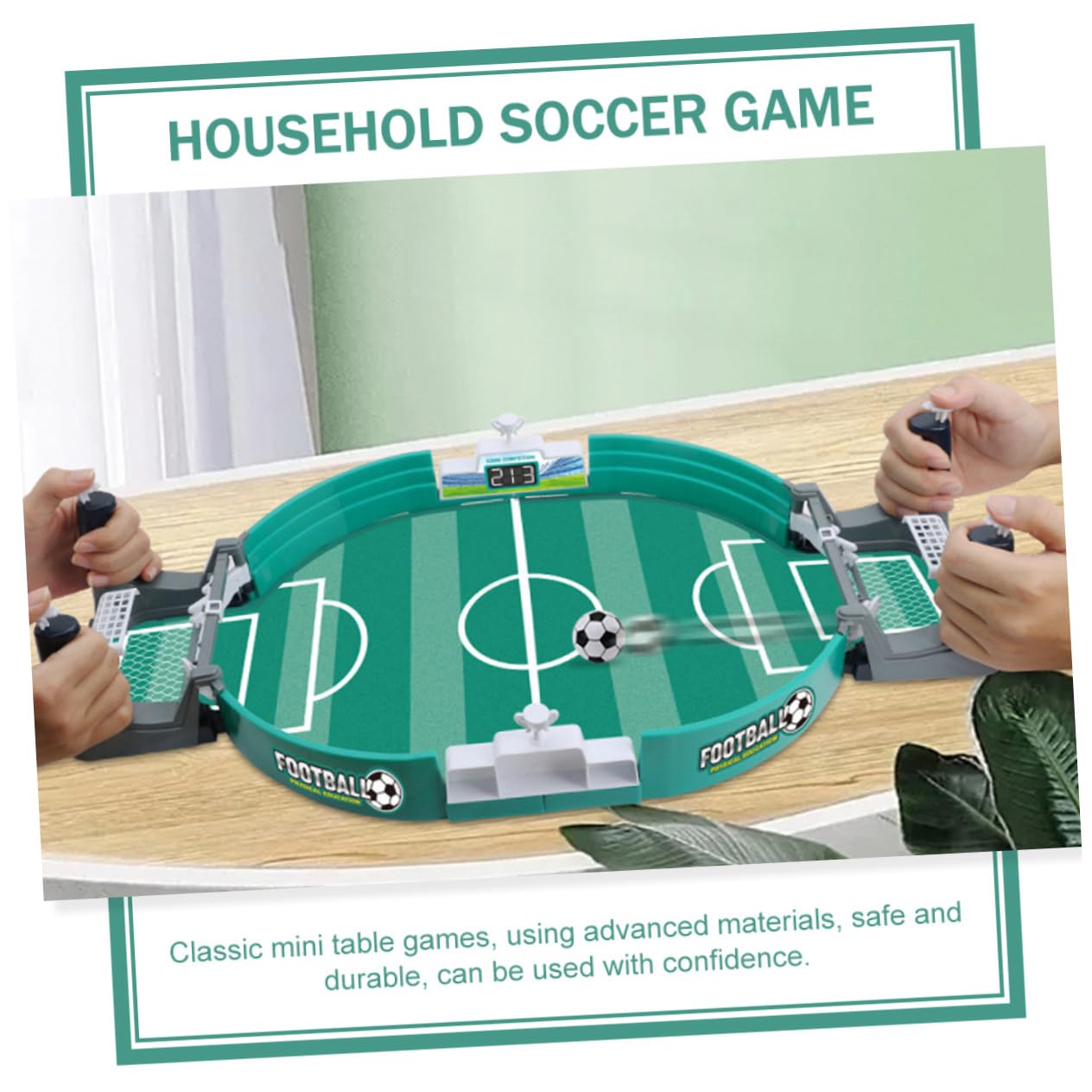 BRIGHTFUFU Interactive Table Football Game Upgraded Soccer Table for Family Fun for Parties and Indoor Play Includes Balls Present for Boys