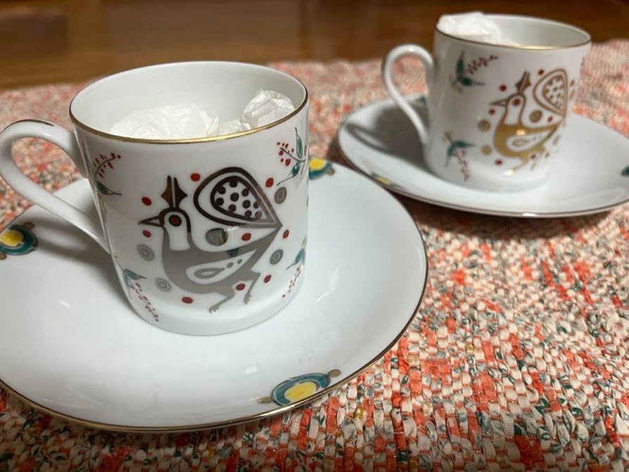 希少❗️人間国宝　加藤卓男　ティーカップ&ソーサー　2客セット❗️ Amazon.co.jp: 用 コーヒーカップ&ソーサー 2客 人間国宝 加藤