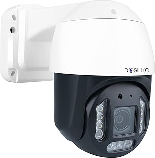 4K PTZ POE Outdoor Security Camera, 10X Optical Zoom Speed Dome Surveillance Camera, Human & Vehicle AI Detection IP Dome Camera, IP67 Weatherproof, Color Night Vision, Two Way Talk, SD Card Storage…