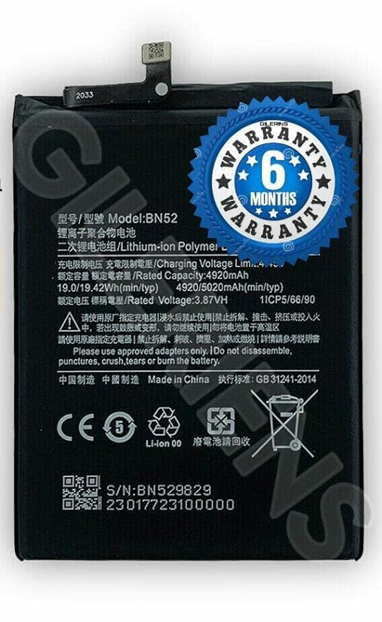 Image of Original BN52 Battery for Redmi Note 9 pro M2003J6B2G / M2003JA6A11 / M2003J6A1G Battery with 6 Month Warranty** (CC213)