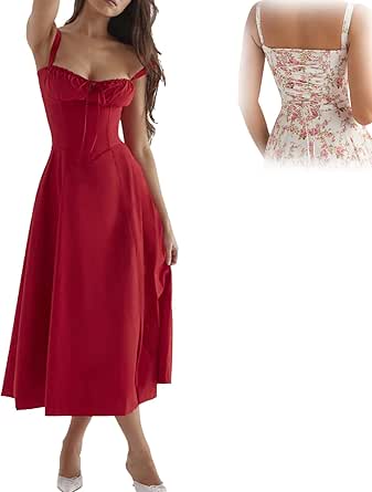 Abito Bustier Floreale Modellante - Vita Alta, Fessura Laterale, Cotone E Nylon, Taglia XS