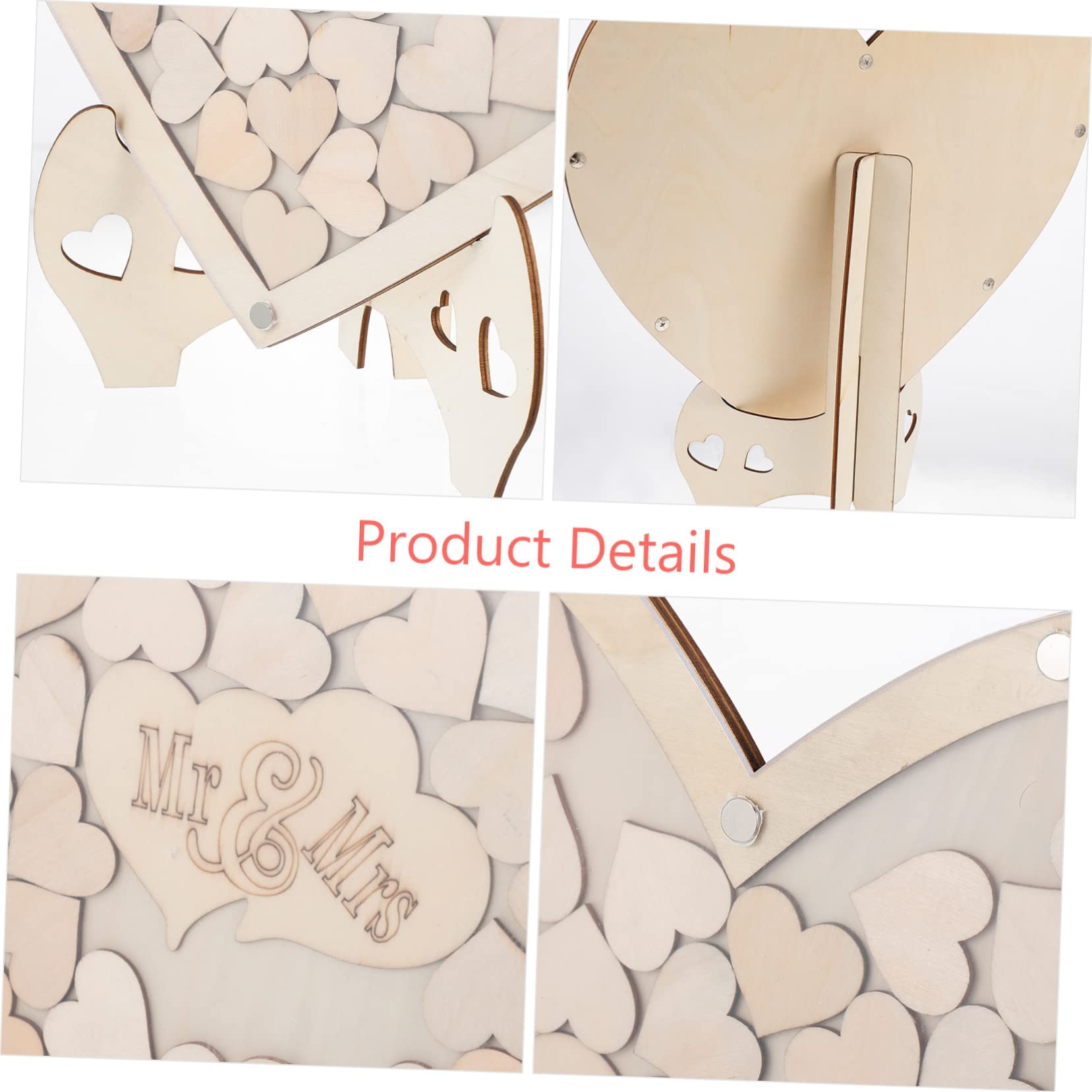 Herzförmiges DIY Gästebuch aus Holz für Hochzeiten Gästebuch-Alternative zum Aufsteller Rustikales Hochzeitsgeschenk zum Befüllen mit Wünschen