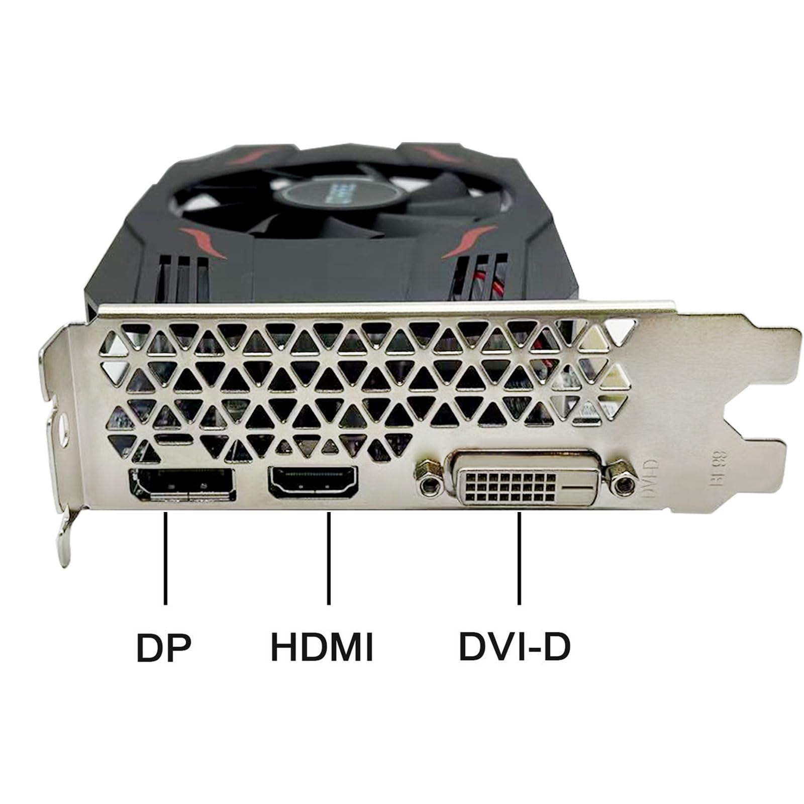 QTHREE Radeon RX 560 Grafikkarte, 4GB GDDR5 128-bit, HDMI, DisplayPort, DVI, Grafikkarten für PC, GPU, Videokarte, PCI Express x8, DirectX 12