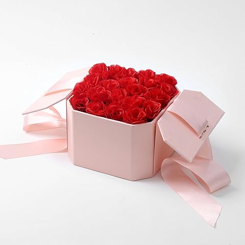 Miniatura 7 de SITUMEIZI 100 piezas de 1.3 pulgadas de cabeza de rosa roja falsas, rosas rojas artificiales para el hogar, bricolaje, pared, fiesta, decoración de