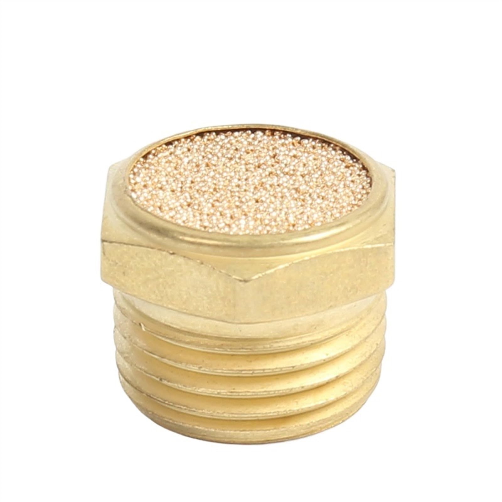 Silencieux pneumatique en laiton, 10 pièces/lot, 1/8 "PT 1/4" PT 3/8 "PT 1/2" PT, filtre anti-bruit, connecteur de silencieux d'échappement (Size : SLM-02)