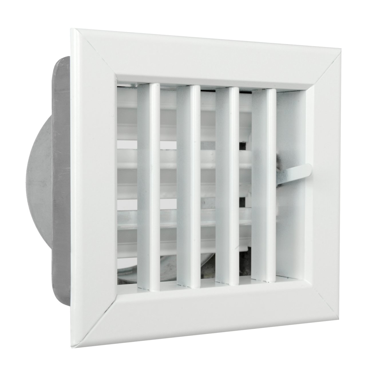 La Ventilazione GCSIB1413100 Rejilla de tránsito de aire empotrable para chimeneas, aluminio barnizado blanco, 140 x 130 mm