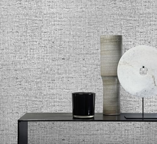 Lenify Gray Grasscloth Wallpaper Peel And Stick Wallpaper Textured Contact Paper 15.7Inch X 118.1Inch Faux Linen Wallpaper Vintage Grasscloth Contact Paper Self Adhesive Removable Wallpaper Vinyl thumb #7