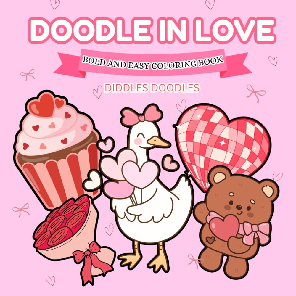 DOODLE IN LOVE: Bold and easy coloring book