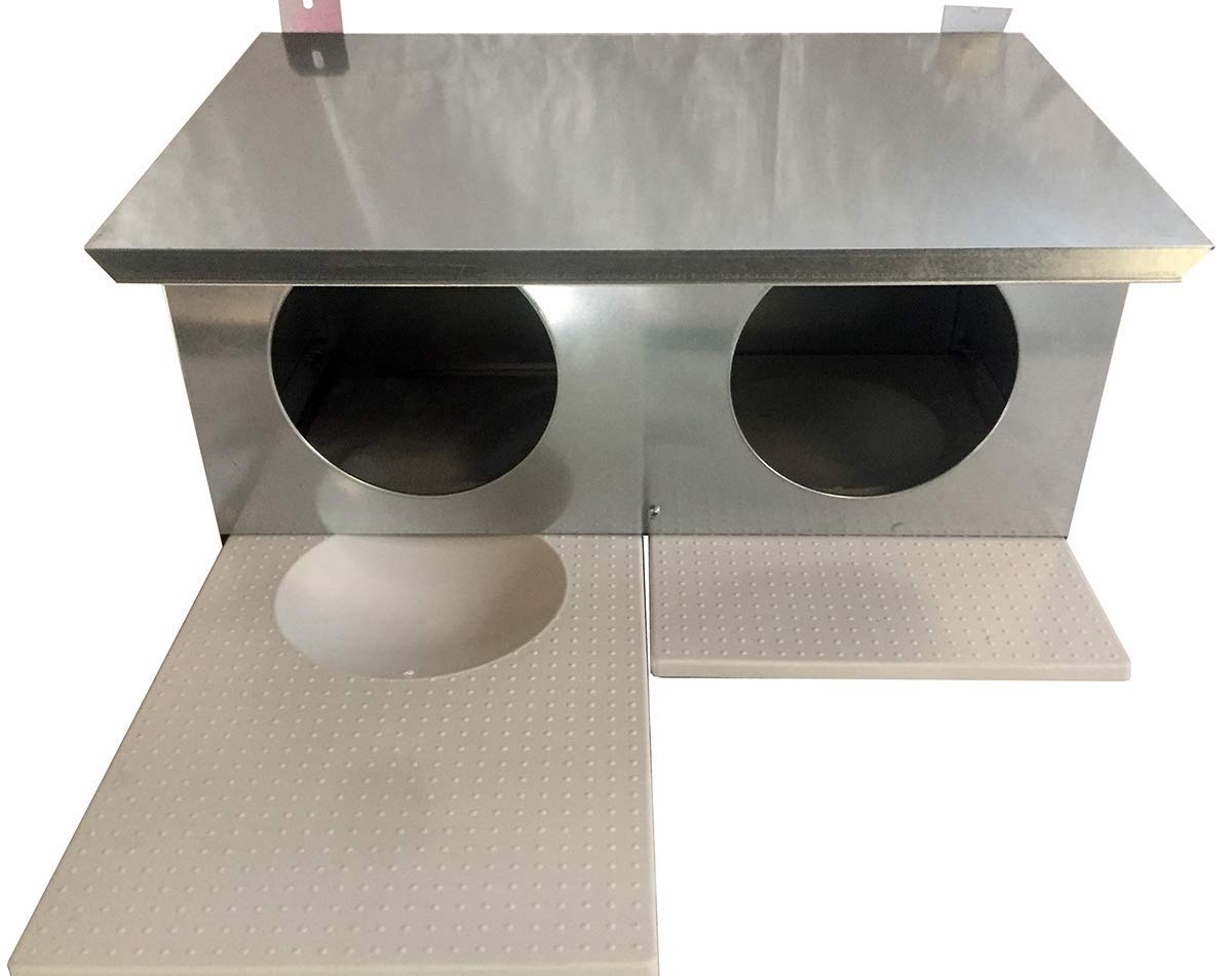 Novital Colombaia a Due nidi con Supporti per Il Fissaggio e Fondo asportabile in plastica Lavabile.