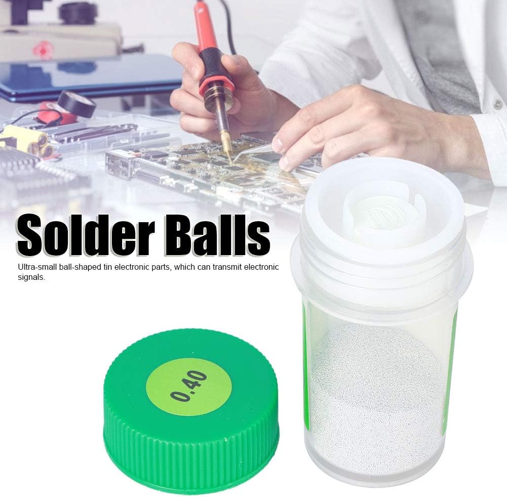 WALFRONT 0.4mm Tin Balls BGA Leadfree Solder Balls for PCB Board Rework Reballing Accessories Laptop Phone Repair 25W