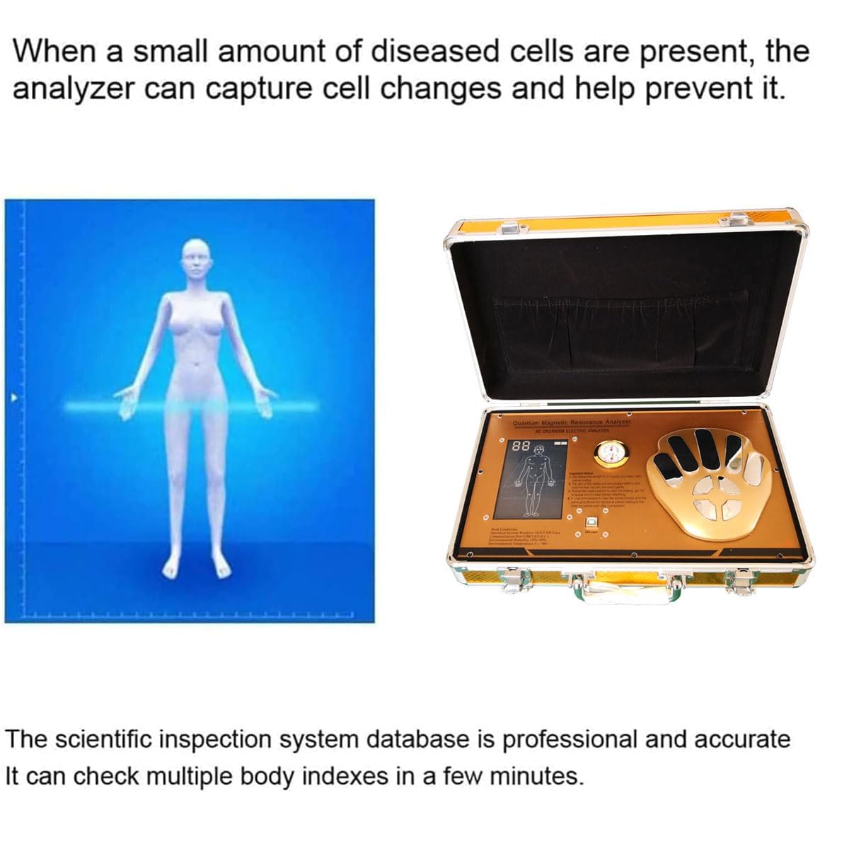 COYEUX Quantum Health Body Analyzer, Inteligentny detektor dynamicznych komórek ludzkich meridianów do szybkiego i dokładnego testowania zdrowia fizycznego dla wszystkich systemów Windows