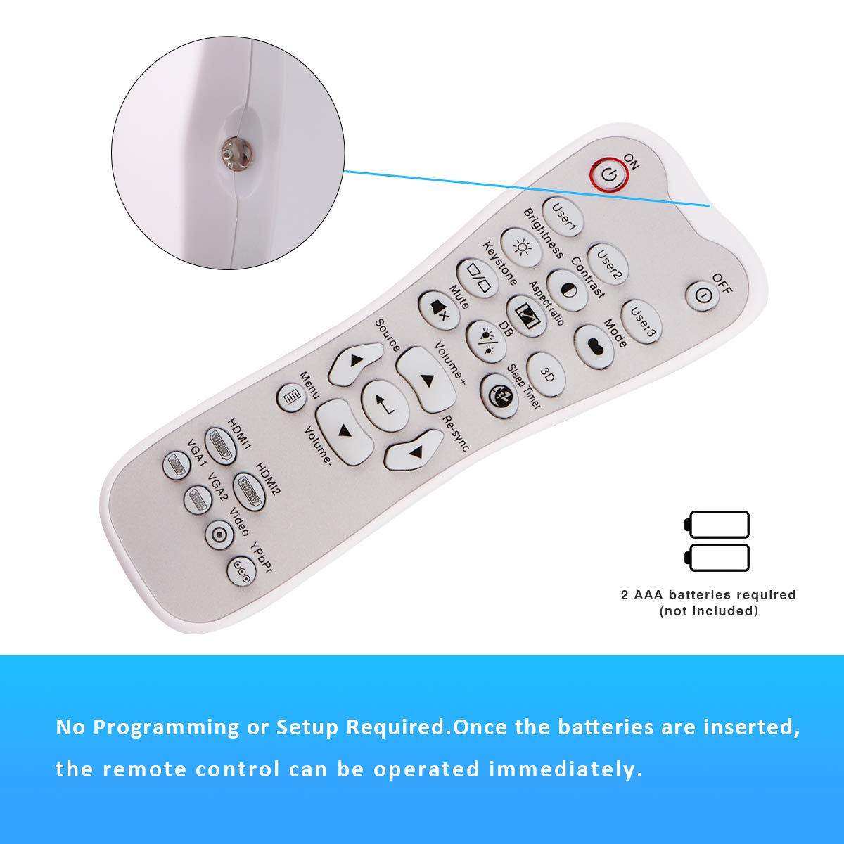 Mando a distancia para proyector Optoma HD25 HD25-LV HD26 HD143X HD144X HD152X HD200D HD26BR