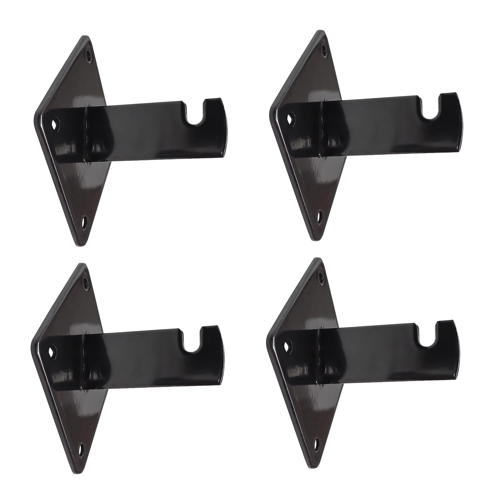 Display Stands 4pcs Grid Wall Brackets for Wall Mounting Grid Panels - Shop, Retail, Kitchen, Garage (J31) (Black)