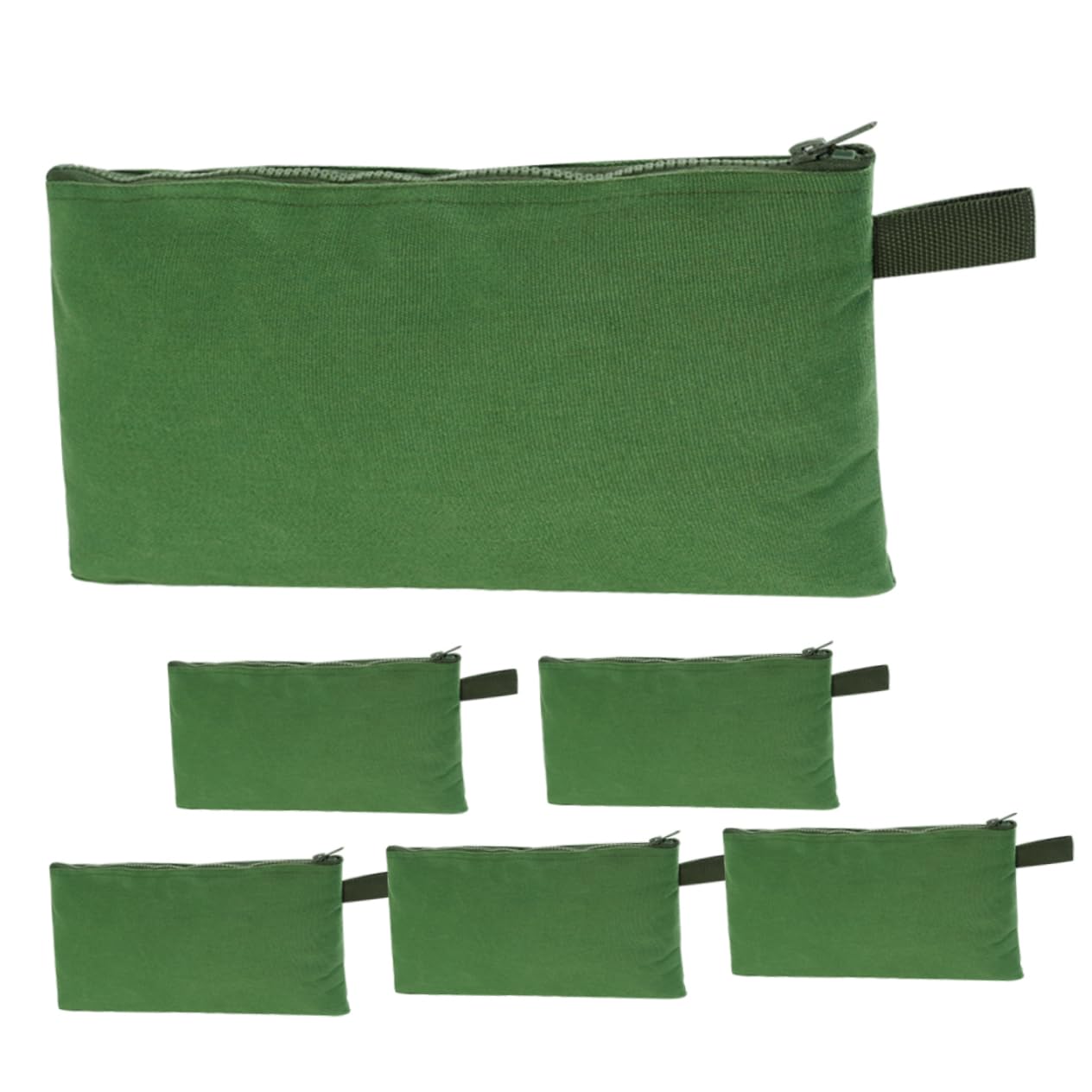 Uonlytech 6pcs Tool Storage Bag Zipper Utility Tool Bags Makeup Brush Bag Carpenter Tool Bag Pencil case Zip Lock Organizer Multi-Purpose Storage Bag Travel Carry Canvas Coin Purse