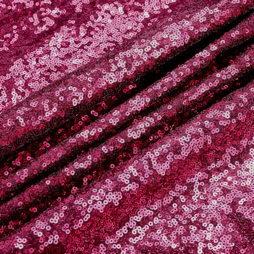 Image of B-COOL Sequin Tablecloth Sparkle Fabric: Rectangle Table Cloth Linen Glitter Cake Table Cloth for Wedding Party Banquet Christmas Birthday 50x80 Inch