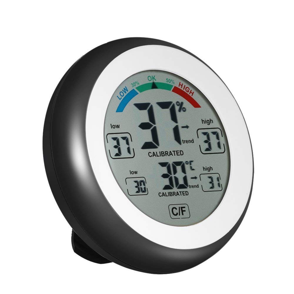 REES52 Digital Temperature Hygrometer, 2-in-1 Thermometer Humidity Monitor Gauge, Indoor Humidity Meter with Large LCD Display, °C/°F Touch Screen, MAX/MIN Records for Home, Car, Office (B07ZD2781W) Amazon Price History, Amazon Price Tracker
