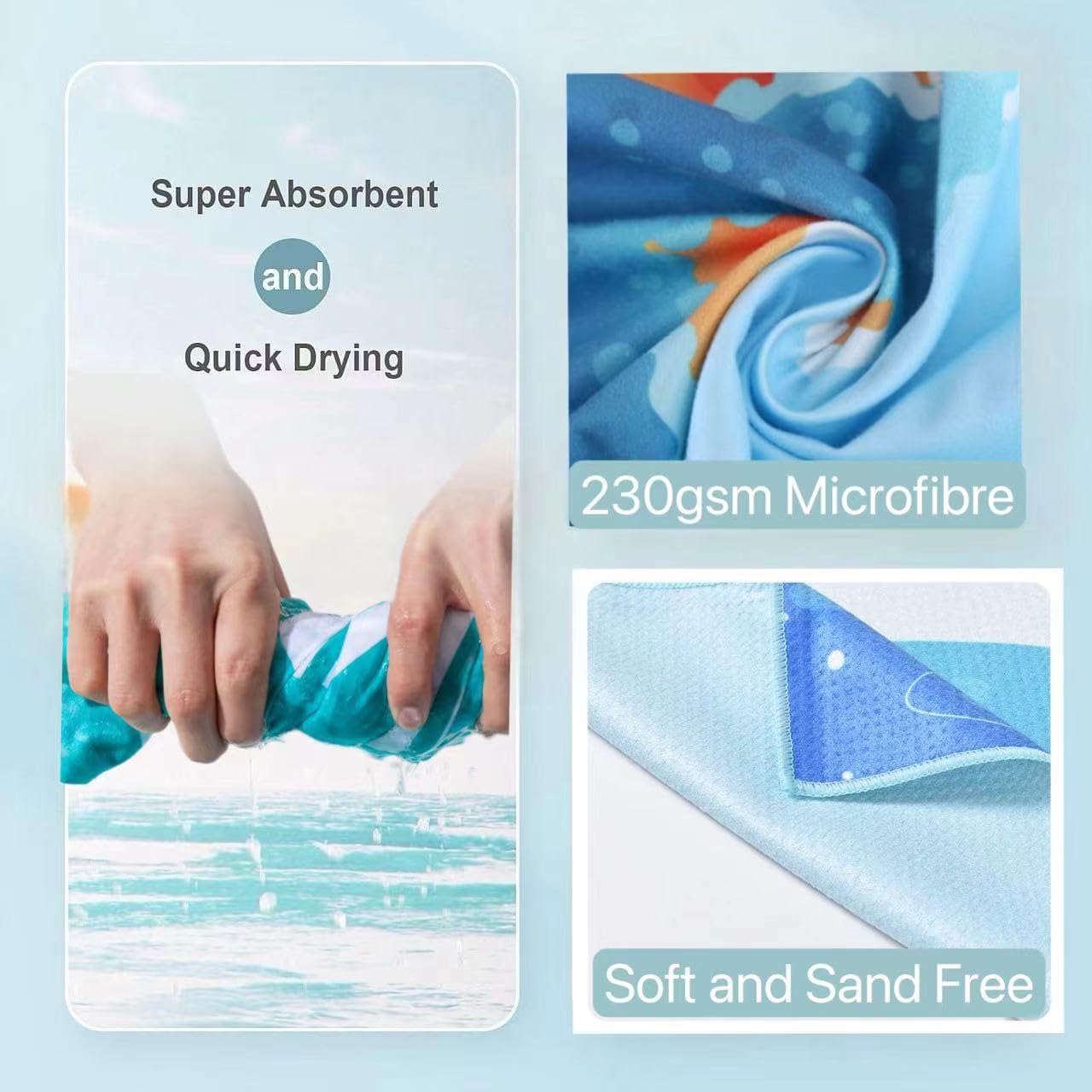3D Elk microvezel strandlaken groot 70x150 cm, zonsondergang lichtgewicht strandhanddoeken voor volwassenen, super absorberend, sneldrogend, zandvrij, voor zwemmen, reizen of bad