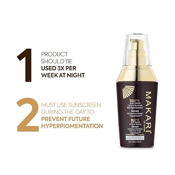 Makari Exclusive dark Spot Corrector Serum 1.7oz Brightening & Toning Body Serum with Organiclarine Advanced Active Intense Spot Treatment for Dark Spots, Scars, Sun Patches, Hyperpigmentation