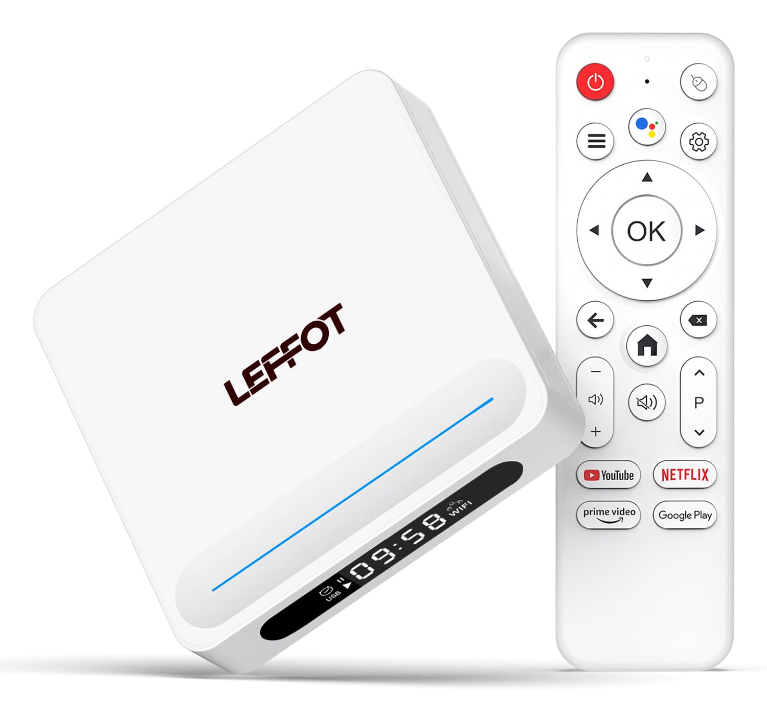 Android 14 TV Box 2025, LEFFOT H618 Plus 4K Ultra HD Smart TV