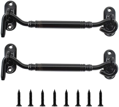 ULIFESTAR - Lote de 2 pestillos para puerta de granero acero inoxidable resistente para puerta corredera puerta de granero ventana persianas garaje