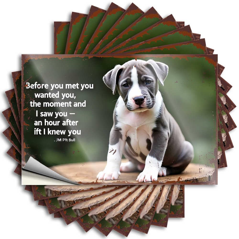 Bumper Must Vinyl Sticker | Adorable Puppy with Inspirational Quote On Rustic Background Southern for Texas Use(12X18CM)