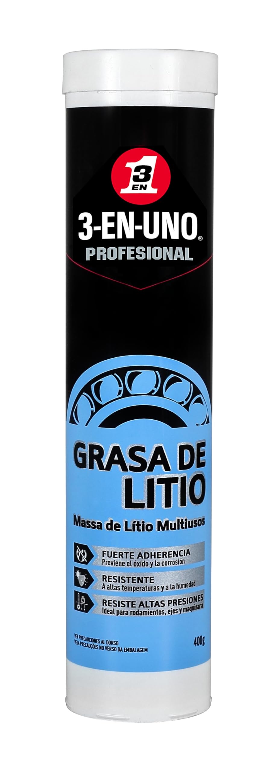 3-IN-ONE Profesional - Grasa de litio multiuso con bomba de engrase lubricadora, 400g - Pack Bomba Engrase