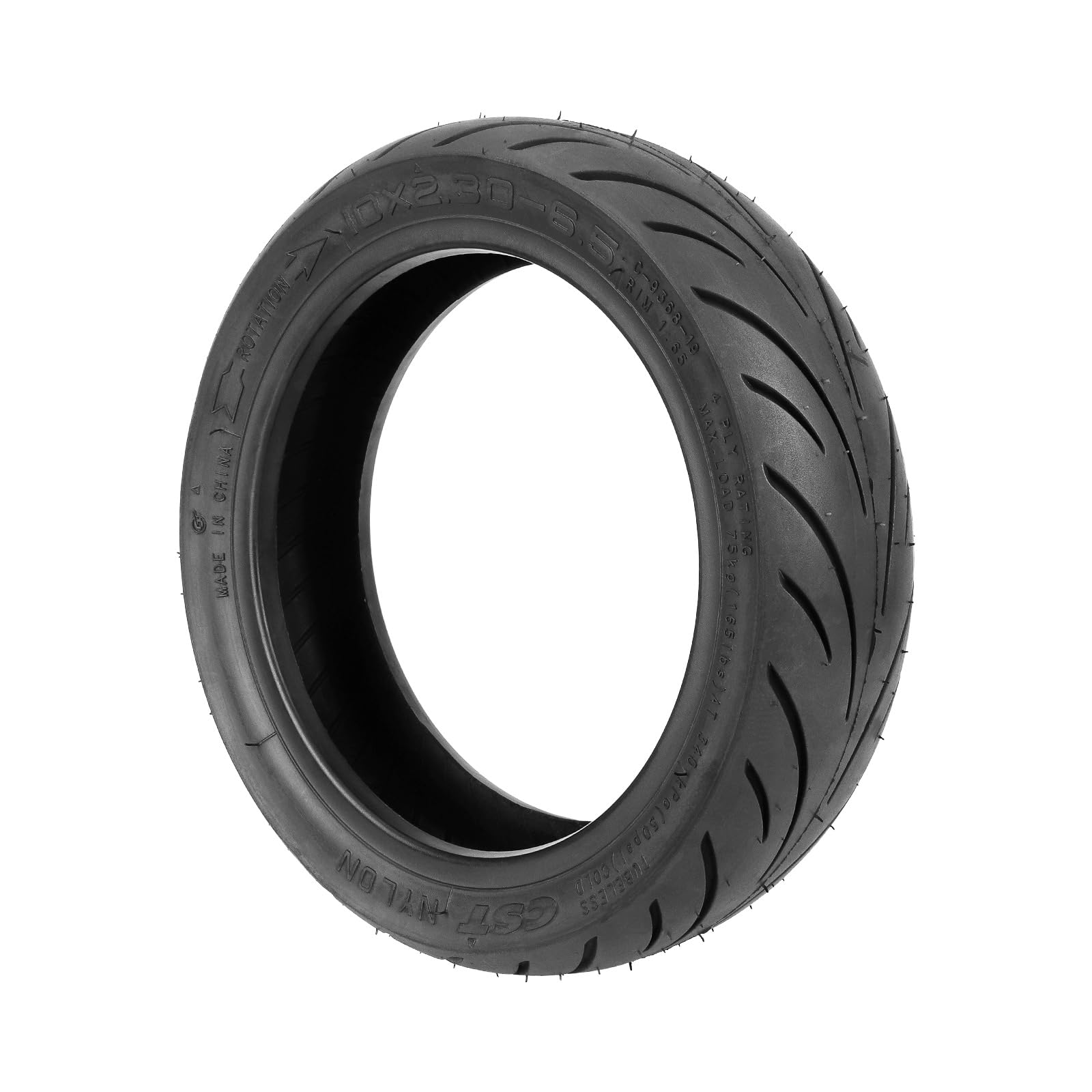 6,5 x 2,30-10 CST Pneumatico Tubeless per Monopattino Elettrico NIU KQi2 / KQI2 Pro 10 Pollici, Senza Camera d'Aria, Anteriore/Posteriore, con Valvola (2 Pezzi)