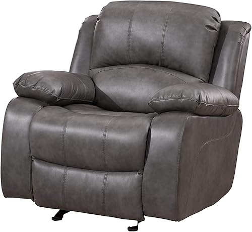 Miniatura 150 de Betsy Furniture 8018 - Juego de sillón reclinable de cuero reconstituido, para sala, sofá reclinable, sofá de dos piezas y sillón de cuero