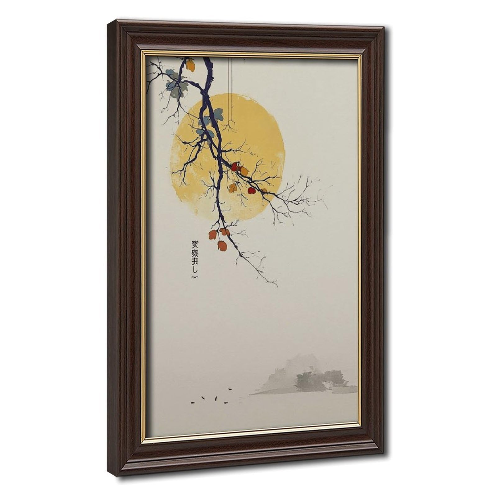 AYINUER Autumn Branch With Yellow Moon Poster Canvas Poster for Dorm Room Decor Gift